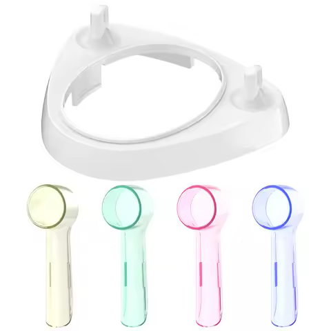 Electric Toothbrush Holder Base Stand with 4 Reusable Brush Head Cover Compatible with Oral B PRO 10