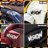 [1 Pc] Team Decal Sticker Reflective Vision Motorcycle Sticker | DVT-VISION | 7 Color Hologram Stick