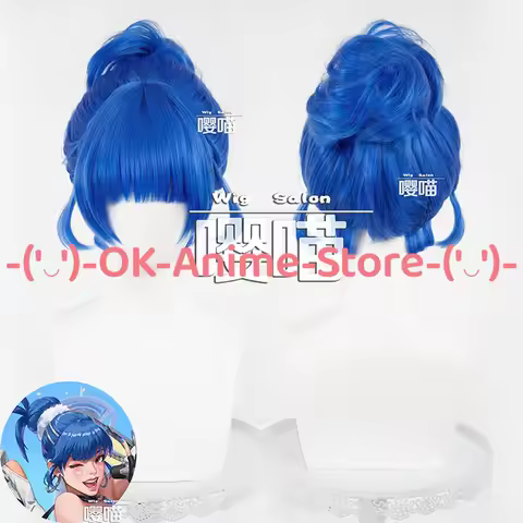 Overwatch LE SSERAFIM DVA Song Hana Cosplay Wig Realistic Scalp Clip Hair Buns Game Cosplay Costume 