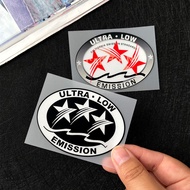 Ultra Low Emission 3-Star Sticker JDM Car Motorcycle Mercury Decal California Emission Standards Sti