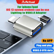 Actual【COD】OTG iPhone Lightning To USB 3.0 Converter Adapter/ OTG iPhone