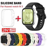 Silicone Strap Case For Huawei Watch Fit 3 Strap Replacement Huawei Watch Fit 3 Case Wristband For H