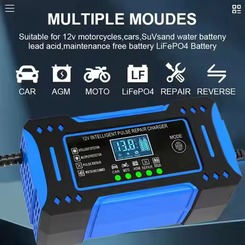 12v 6a Car Battery Charger Lead-acid Battery Charger For Car Motorcycle Fast Charge Battery Charger 