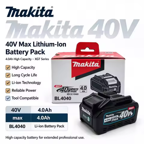 Makita BL4040 40V 4.0Ah Original Lithium Battery Built in 21700 Cell for Makita 40V Cordless Power T