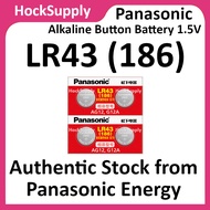 [4pcs] Panasonic LR43 186 AG12 LR1142 386 Battery Alkaline Battery 1.5V [Authentic][FAST SHIP OUT]