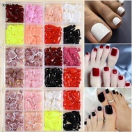 96 Pieces Of Short Square False Toenails 4 Strands