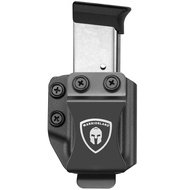 Universal Magazine Holster IWB/OWB Mag Carrier with 1.75 Inch Steel Clip Fit: 9mm/.40 Double Stack -
