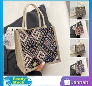 Jannah Beg Tangan Wanita Bahu Jinjing Silang ( Cute Canvas Women Travel Office Outer Sling Shoulder 