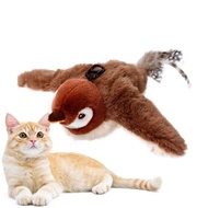 ตุ๊กตาของเล่นแมวแบบโต้ตอบชาร์จไฟได้สำหรับ USB รถ ATNV ของเล่นแมวสีสันสดใสพร้อมเหรียญกษาปณ์แมวของเล่นออกกำลังกายกระพือของเล่นแมว