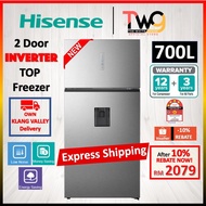 [FREE SHIPPING] Hisense 700L 2 Door Inverter Refrigerator Fridge Auto Ice Maker & Dispenser RT749N4A