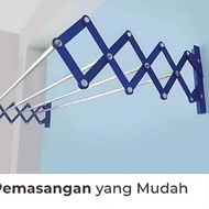 GANTUNGAN Folding Wall Clothesline Multipurpose Clothesline Towel Clothesline - 75 x 60 cm Thick Str