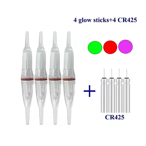 4PCS Luminous Light Glow Stick+4CR425 Electronic Strobe Glow Stick Ocean Fishing Light Stick Bright 