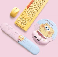 【ZG】2 in 1 Ergonomic Set Wave Keyboard Wrist Rest and Mouse Pad Wrist Support  Rebound Memory Foam A