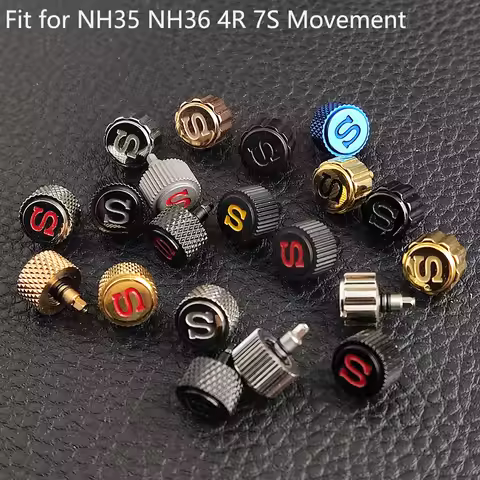 SKX007 Watch Crown Fit for N H35 NH36 NH34 4R35 4R36 7S26 SKX007 SKX009 Watch Modified Part Replacem