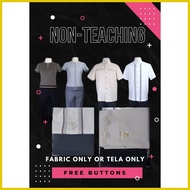 ☌ ﹊ ⊙ New male Non-teaching personnel Deped UNIFORM fabric  uniform for SY 2022
