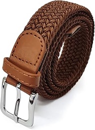 Unisex Elastic Fabric Belt Braided: 25 mm Wide Elastic Braided Belt Stretch Belt for Men and Women L