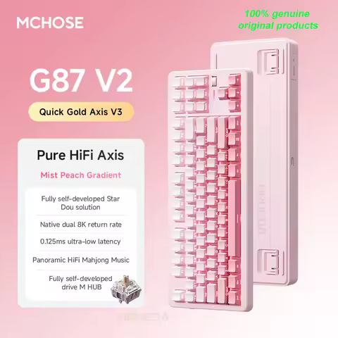 MCHOSE G87 V2 Wireless Tri-mode Mechanical Keyboard Dual 8K 0.125ms Low Delay ARGB 10000mAh PC Espor