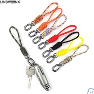 LINDW99NX Oval Buckle, 12cm High Strength Paracord Keychain Lanyard,  8 Styles Anti-loss Backpack Ke