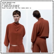 AB969206 Baju Atasan Batwing Blouse Wanita Korea Orange Jumbo Big Size