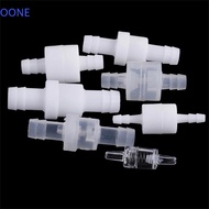 OONE Water Stop Valve 4mm / 6mm / 8mm / 12mm White Translucency Durable Non-Return For Gas Water Val