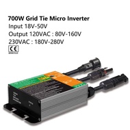 MPPT Micro Inverter 500W 600W 700W 50/60Hz สำหรับการติดตั้งโซลาร์เซลล์ในระบบไฟฟ้าแผงส่วนบนของบ้าน อุ