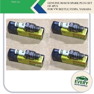 BOSCH SPARK PLUG SET (W7AC SAME AS W8AC) Sold by 4 pcs VW Beetle, Vespa, Yamaha, Motorcycles