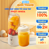 Cốc xay sinh tố cầm tay Gaabor FP03T-WH01A kèm ly đôi 350ml + 280ml pin sạc cổng USB nhỏ gọn - Hàng