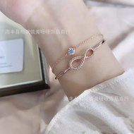 Seiko Version Shijia Eternal Love Italian 8-Character Bracelet Female Two-in-One Stacked Bracelet Li