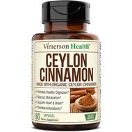 Vimerson Health Organic Ceylon Cinnamon 60 Vegan Capsule Supplements (Canela de Ceylan) Inflammation
