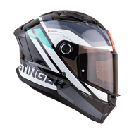 MT Stinger 2 G - TEMPLO Full face Helmet (FREE Clear Visor)