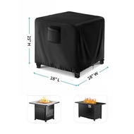 【UTHU】32inch Square Firepit Cover 210D/420D Waterproof Oxford Fabric with Drawstring