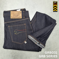 GRB030 GRB031 กางเกงยีนส์ขายาวกระบอกเล็ก ผ้าดิบ 18oz Japanese Edition (Gasoline &amp; Garage) ปั๊มน้ำมันแก๊สโซลีน (GRB18)