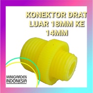 18mm To drat Outdoor Stick SPRAYER Connector 14MM nipple nipple dc drat Pump 1/4 inch Irrigation