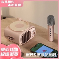 Alarm clock player, Bluetooth speaker, karaoke, Bluetooth speaker, retro vinyl speaker, birthday gift, graduation gift
