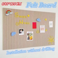 Cork Board Felt Board Wall Vertical Grain Board Wall Board Wall Decoration Notice board 80*120CM