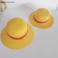 TR  Japanese Cartoon Anime One Piece Luffy Handmade Straw Hat Pirate Wheat Cap Comic-Con Cosplay Props Summer Outdoor Sun Hat n