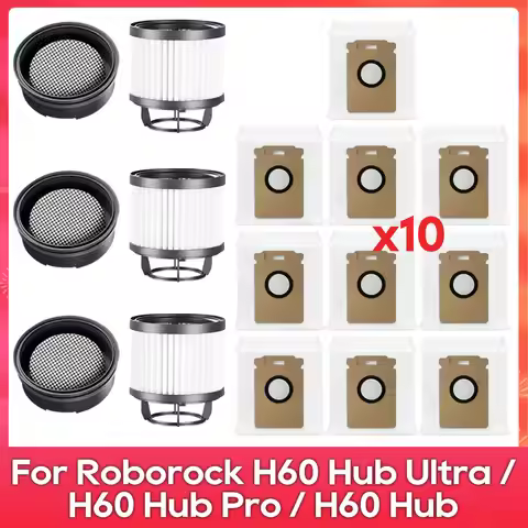 Fit for Roborock H60 Hub Ultra / H60 Hub Pro / H60 Hub Dust Bag Filter Vacuum Cleaner Parts Accessor