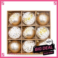 Set of 9 Christmas Balls E104 size 6cm Christmas Tree Decoration GDTPKSS441