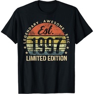 Men's cotton T-shirt Est 1997 Limited Edition 29th Birthday 29 Year Old T-Shirt