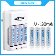 Combo sạc pin AA AAA Beston BST-C807B và 4 pin tiểu sạc AA 1200mAh