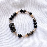 菩薩執勤中 冰曜石 銀曜石 黑金超七 煙紫瑪瑙 虛空藏菩薩 天然石