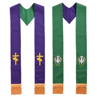 Clergy vestments Church Liturgical Catholic Bird Stole Embroidery Reversible Stole