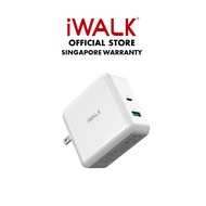 iWALK 60W PD &amp; QC 3.0 2-Port w(AU/UK/USA/EU) Plugs / (ADL018 WHITE)