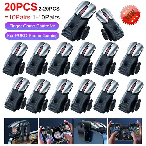 1-10Pair G21 Phone Game Trigger Gamepad Joystick 6-Finger Aim Shooting L1 R1 Key Button Game Fingert