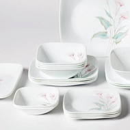 CORELLE LILYVILLE SQUARE ROUND BOWL SERVING BOWL/