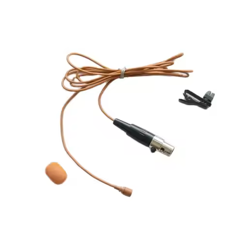 RPM502 Tan Lapel Microphone For Shure Blet Pack Wireless Transmitter TQG 4Pin Mini Clip Mic ULXD SLX