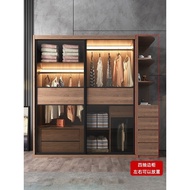 AT*🛬Sliding Door Wardrobe Simple Modern Economical Assembly Solid Wood2Door Sliding Door Bedroom Overall Household Wardr