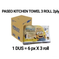 Dus tissue paseo tissue kitchen tissue kitchen towel 3 roll 70 s - paseo CALORIE (1 DUS CONTAINS 6) 