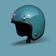 台灣製造 半罩式安全帽 鴨母藍 復古素色款-共30色 蛋型完美比例