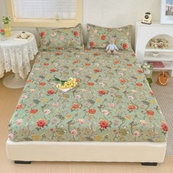 Floral Bedsheet Romantic Flower Fitted Sheet Soft Breathable Bed Sheet Single Super Single Queen King Mattress Protector Pillowcase